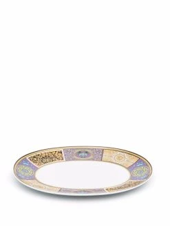 Versace assiette Barocco Mosaic à design ovale