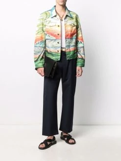 Versace pantalon ample en laine vierge