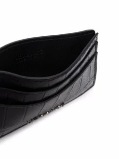 Versace porte-cartes à effet peau de crocodile