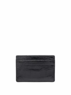 Versace porte-cartes à effet peau de crocodile