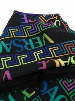 Versace écharpe à imprimé Greca Neon