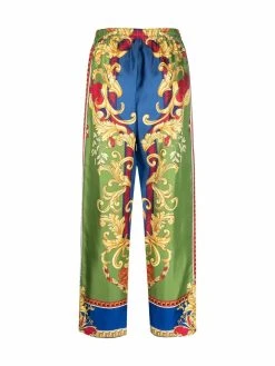 Versace pantalon à motif baroque