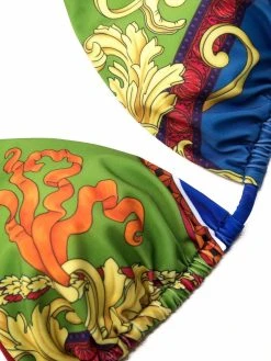Versace haut de bikini à imprimé baroque