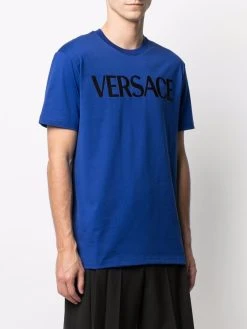 Versace t-shirt à logo brodé