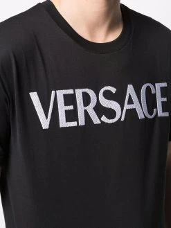 Versace t-shirt à logo brodé