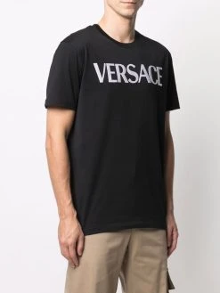 Versace t-shirt à logo brodé