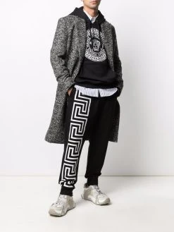 Versace hoodie Medusa ample à logo imprimé