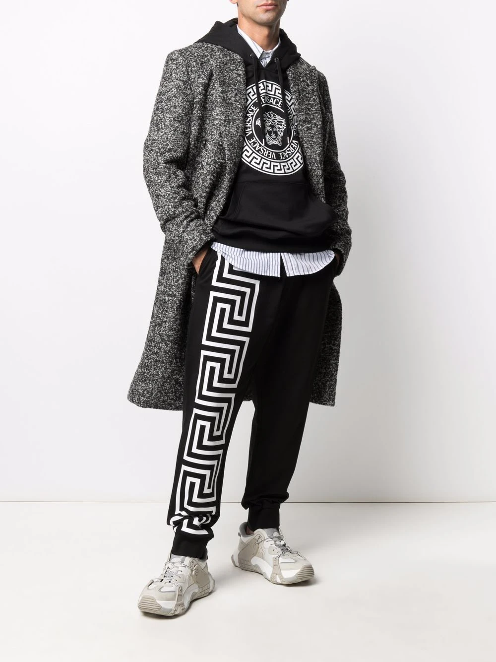 Vendre-Réclame Versace Hoodie Medusa ample à logo imprimé hoodies homme 4 Versace hoodie Medusa ample à logo imprimé