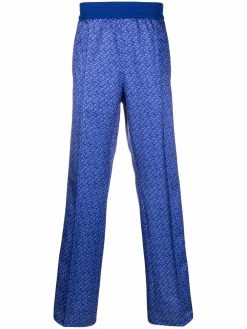 Versace pantalon de jogging à logo imprimé