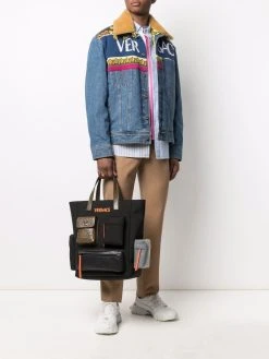 Versace veste en jean à logo imprimé