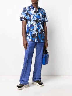 Versace chemise en popeline à imprimé Baroccoflage