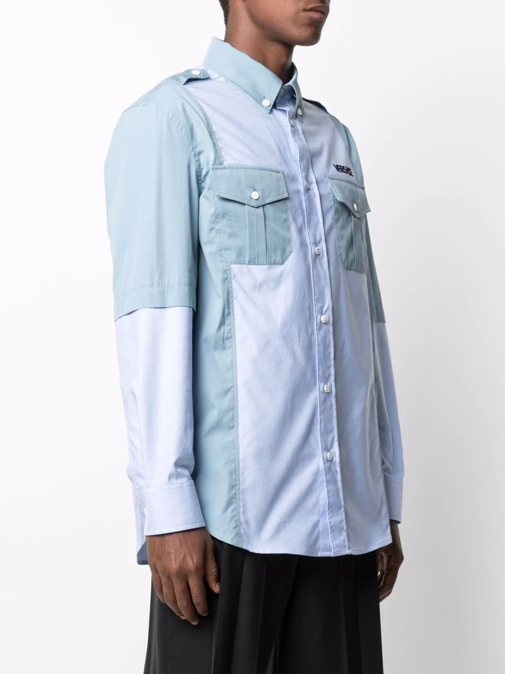 Versace Chemise en popeline à design patchwork Prix Usine chemises homme 5 Versace chemise en popeline à design patchwork