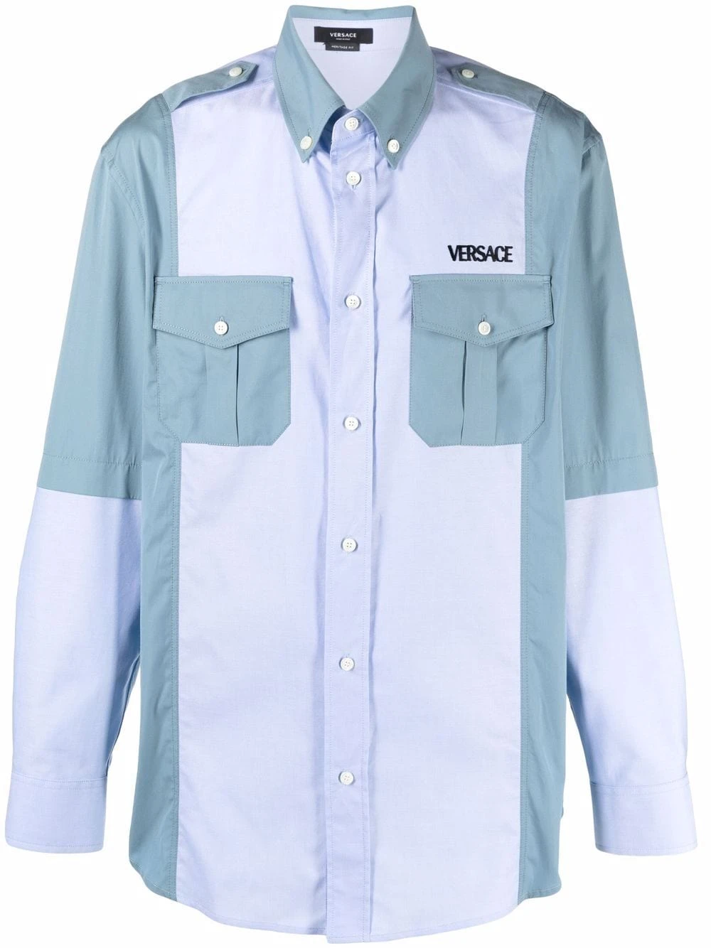 Versace Chemise en popeline à design patchwork Prix Usine chemises homme 3 Versace chemise en popeline à design patchwork