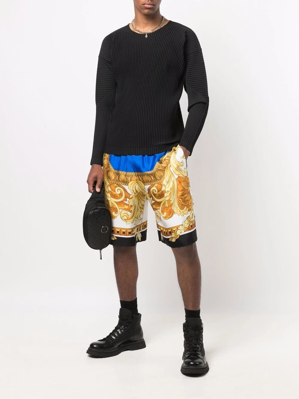 Bon Rapport Coût-Efficacité Versace Bermuda à motif baroque shorts de sport & shorts de running homme 4 Versace bermuda à motif baroque