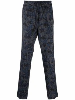 Versace pantalon droit à motif baroque