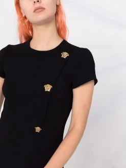 Versace robe courte à détails imprimés