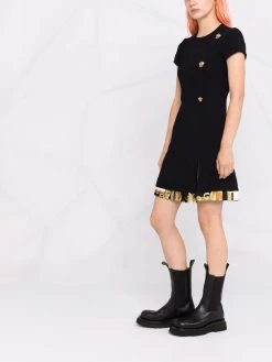 Versace robe courte à détails imprimés