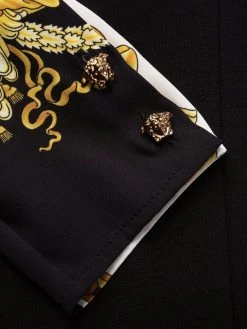 Versace robe mi-longue à imprimé Barocco