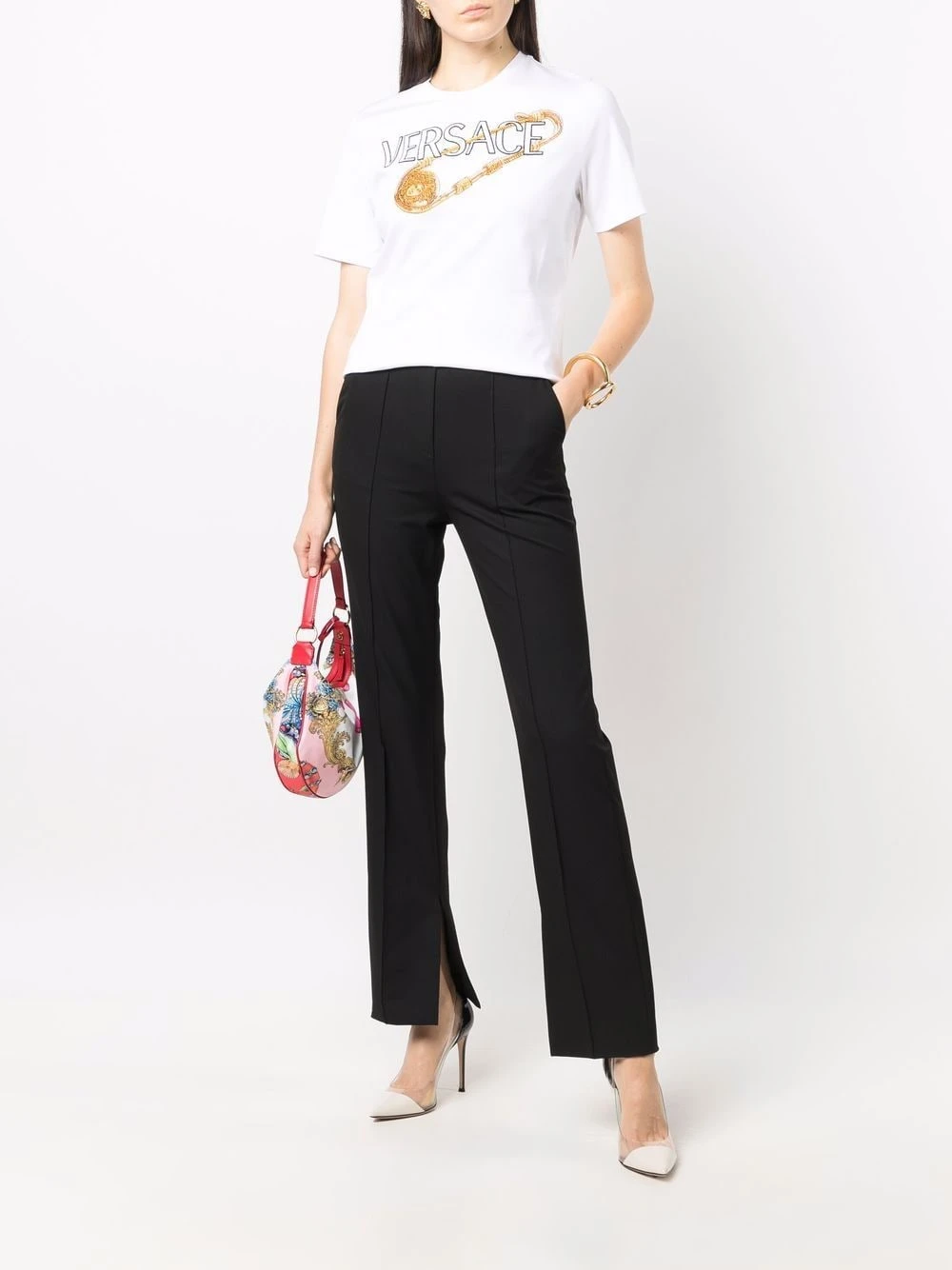 Versace T shirt à logo imprimé Faible Prix t-shirts & jerseys femme 4 Versace t-shirt à logo imprimé