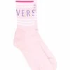 Versace chaussettes à logo en intarsia