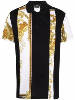 Versace polo Ă empiĂšcements contrastants