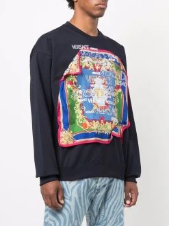 Versace Promos Sweat à détail de foulard sweats homme 9 Versace sweat à détail de foulard