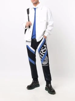 Versace pantalon de jogging à logo imprimé