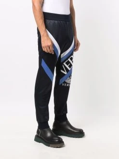Versace pantalon de jogging à logo imprimé