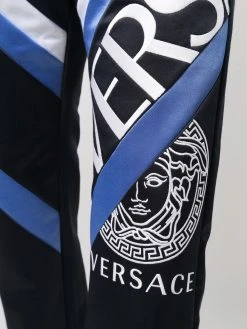 Versace pantalon de jogging à logo imprimé