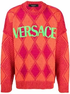 Versace pull à logo appliqué