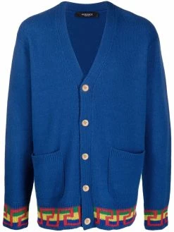 Versace cardigan à détail Greca Signature