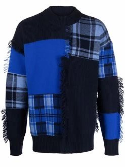 Versace pull à détail patchwork