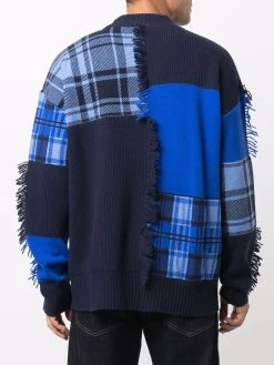 Versace pull à détail patchwork