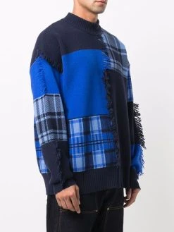 Versace pull à détail patchwork