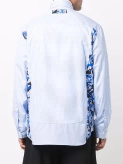 Versace chemise rayée à motif baroque