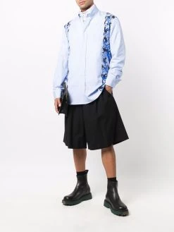 Versace chemise rayée à motif baroque