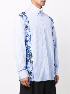 Versace chemise rayée à motif baroque