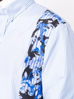 Versace chemise rayée à motif baroque