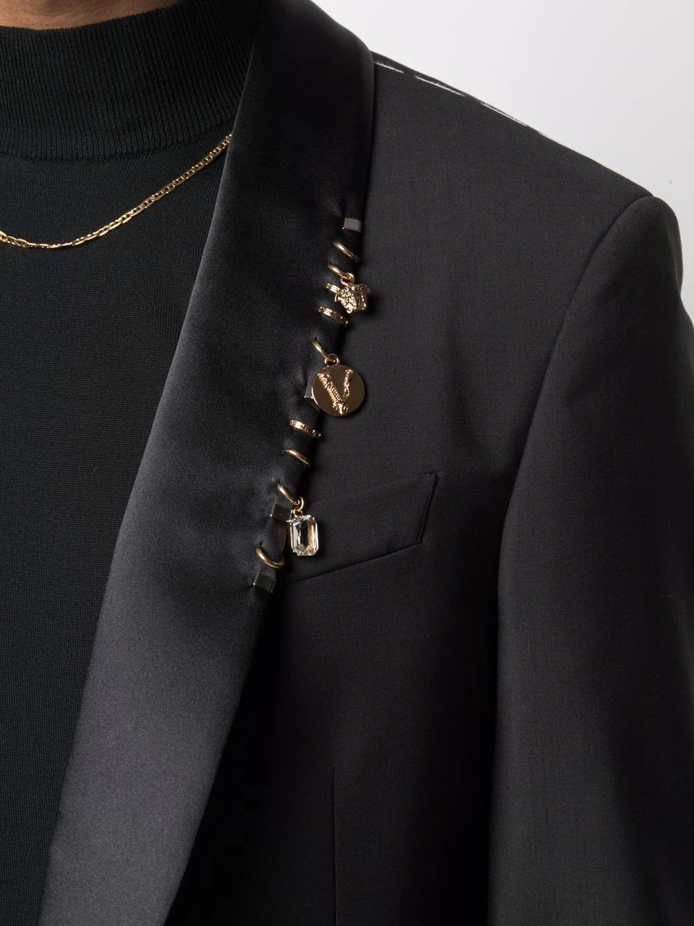 Authentique 100% Versace Veste de smoking à col châle blazers homme 7 Versace veste de smoking à col châle