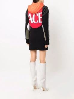 Versace robe-pull à empiècements contrastants