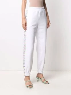 Versace pantalon de jogging à bandes Greca
