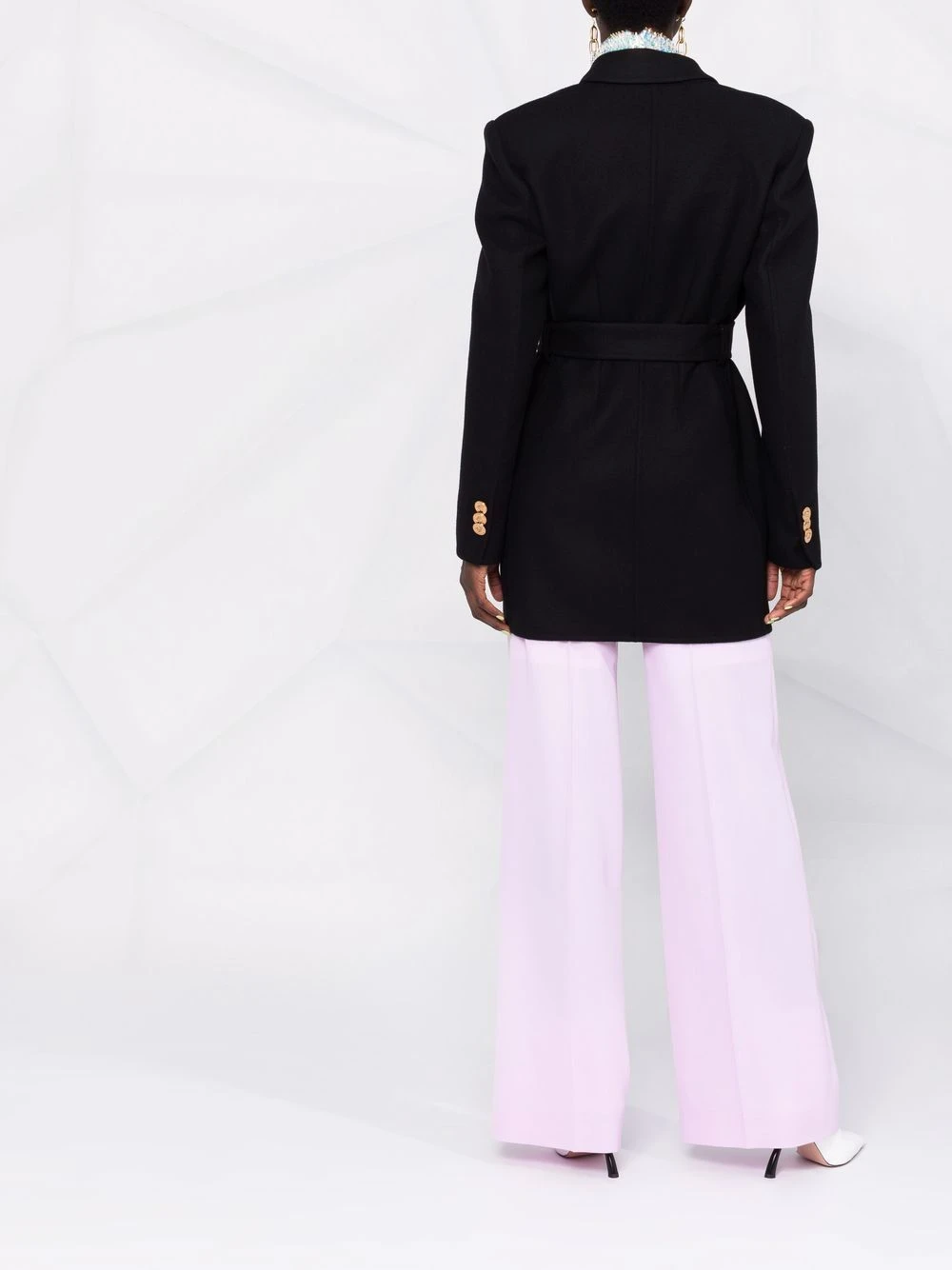 Qualité Supérieure Versace Manteau à boutonnière croisée manteaux croisés & cabans femme 8 Versace manteau à boutonnière croisée