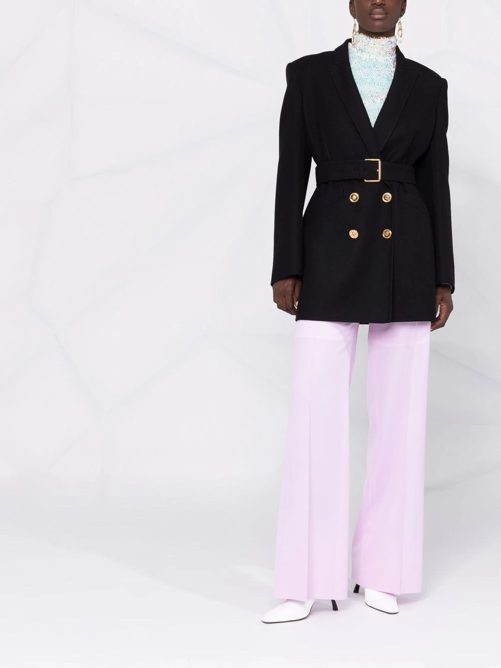 Qualité Supérieure Versace Manteau à boutonnière croisée manteaux croisés & cabans femme 4 Versace manteau à boutonnière croisée