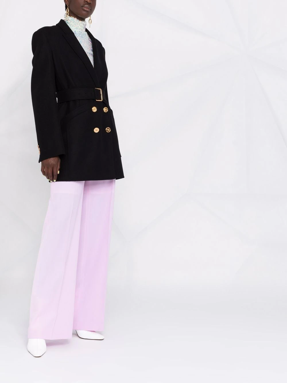 Qualité Supérieure Versace Manteau à boutonnière croisée manteaux croisés & cabans femme 6 Versace manteau à boutonnière croisée