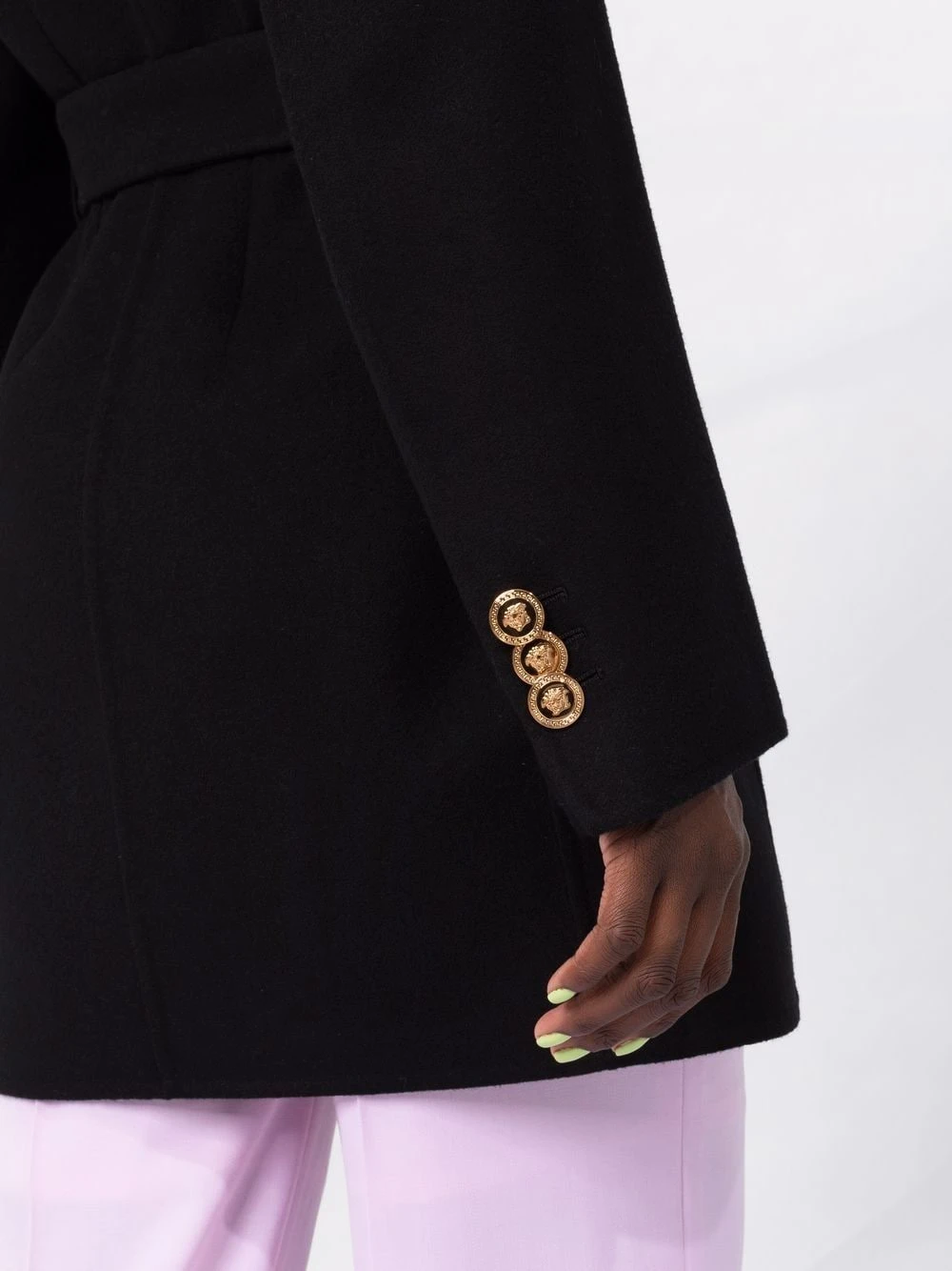 Qualité Supérieure Versace Manteau à boutonnière croisée manteaux croisés & cabans femme 5 Versace manteau à boutonnière croisée