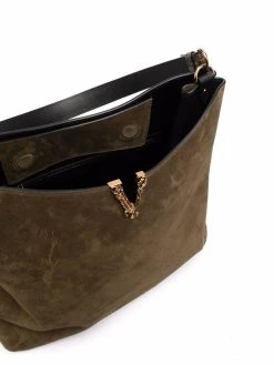 Versace sac porté épaule Virtus en daim