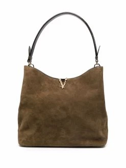 Versace sac porté épaule Virtus en daim
