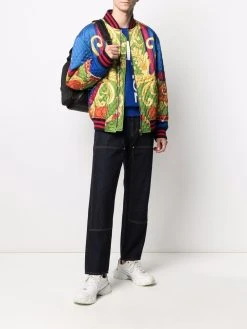 Versace veste bomber matelassée à imprimé baroque