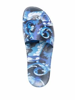 Versace claquettes à imprimé baroque