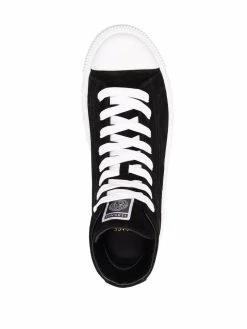 Meilleure qualité Versace Baskets montantes à détail Greca homme 9 Versace baskets montantes à détail Greca